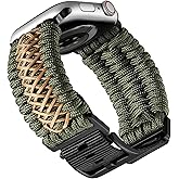 BINLUN Watch Band Compatible with Apple Watch 44mm 45mm 46mm 49mm, Braided Paracord Nylon Watch Strap Replacement Compatible with iWatch Ultra/Ultra 2 Series 10/9/8/7/6/5/4/SE/SE2/3/2/1 for Men