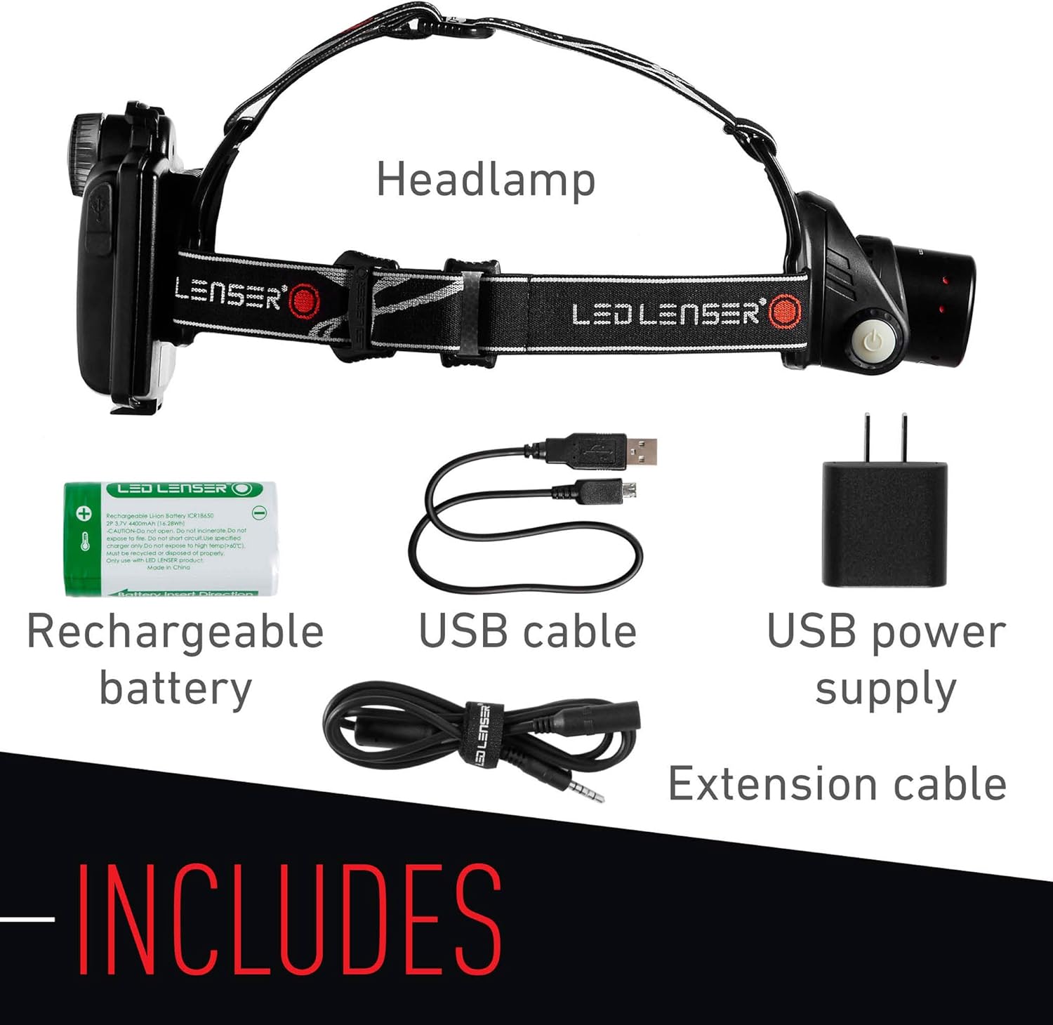Ledlenser, H14R.2 Rechargeable Headlamp, Black : Headlamps : Sports & Outdoors