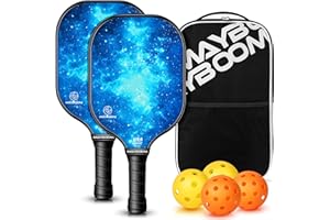 MAYBOOM Pickleball Paddles Set of 2/4, USAPA Approved Pickleball Set Pickleball Rackets 2 Pack, Fiberglass Surface Pickle-Ball Equipment, Pickleball Racquet Gifts for Beginners & Pros