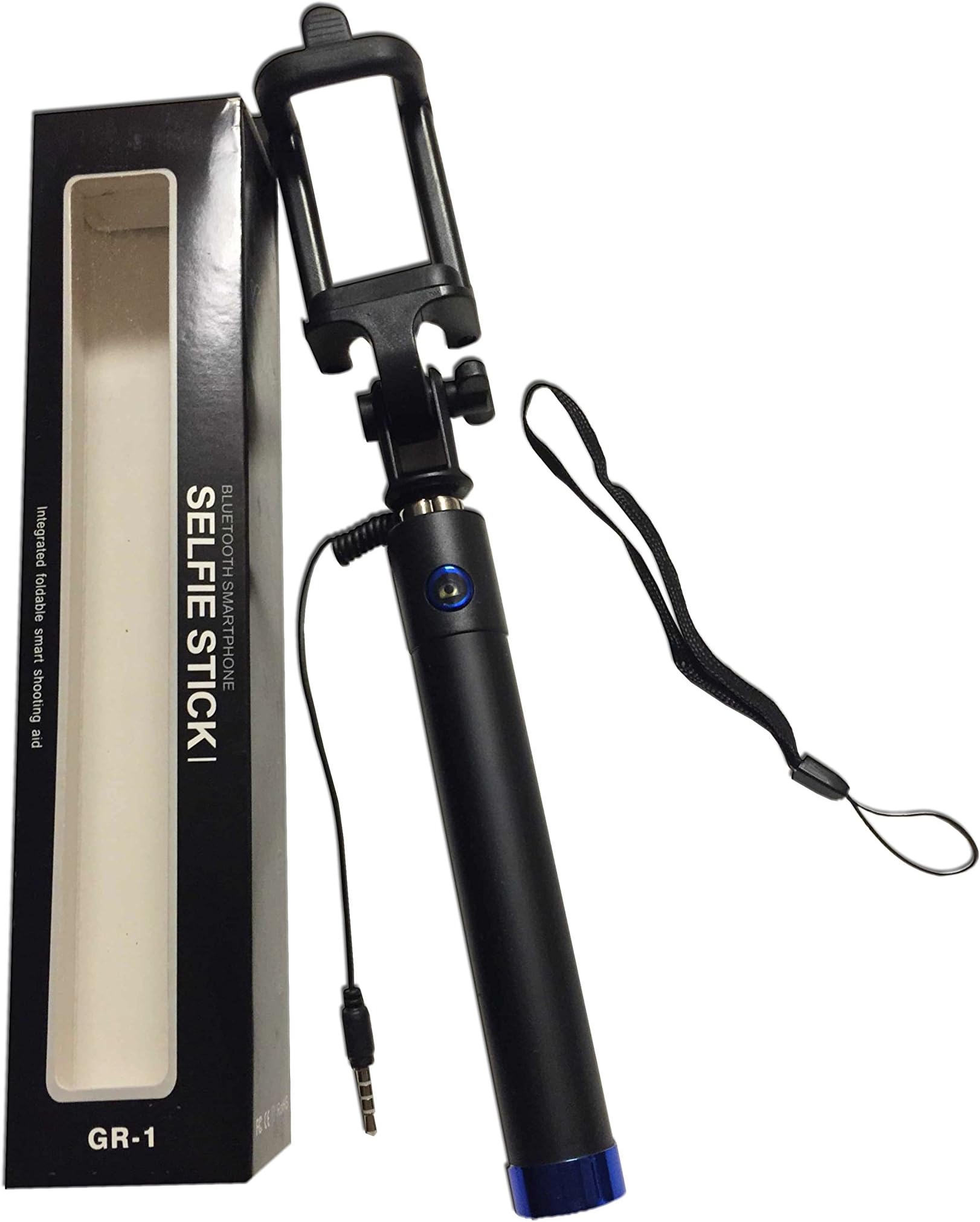 Selfie Anytime Monopod Selfie Stick with Extendable Handheld Wireless Built in Bluetooth in Handle for iPhone 6 Plus 6 5s 5c 5 4s 4, Samsung Galaxy Android Smartphone Cell Phone Blue