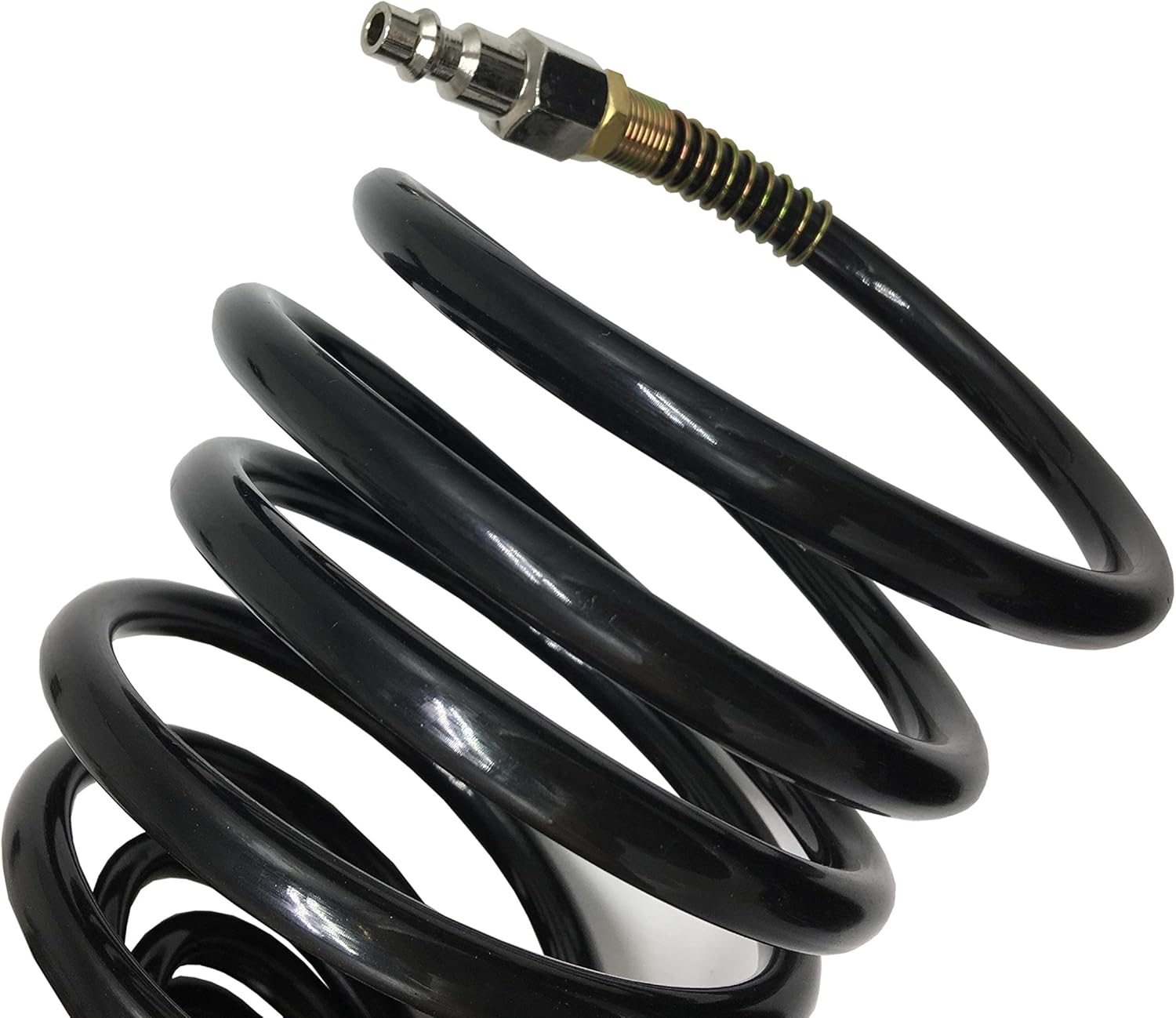 Air Tool Hoses Heavy Duty Coiled Air Hose OD 3/8 Inch Polyurethane Air Compressor Coil Hose