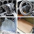 40PCS Plastic Seat Covers for Cars of Interior Car Accessories,Dustproof PE Disposable Steering Wheel Covers+Gear Shift Cover+Car Seat Cover+Paper Floor Mats for Cars
