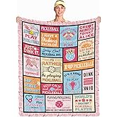 Fiwbnasz Pickleball Gifts for Girls, Pickleball Blanket for Women Unique, Pickleballs Accessories for Women, Pickleballs Lovers/Players Blanket 50" x 60"