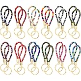 Junkin 24 Pcs Boho Bulk Keychains for Women Men Cute Designer Key Chains Accessories Christmas Employee Appreciation Gifts