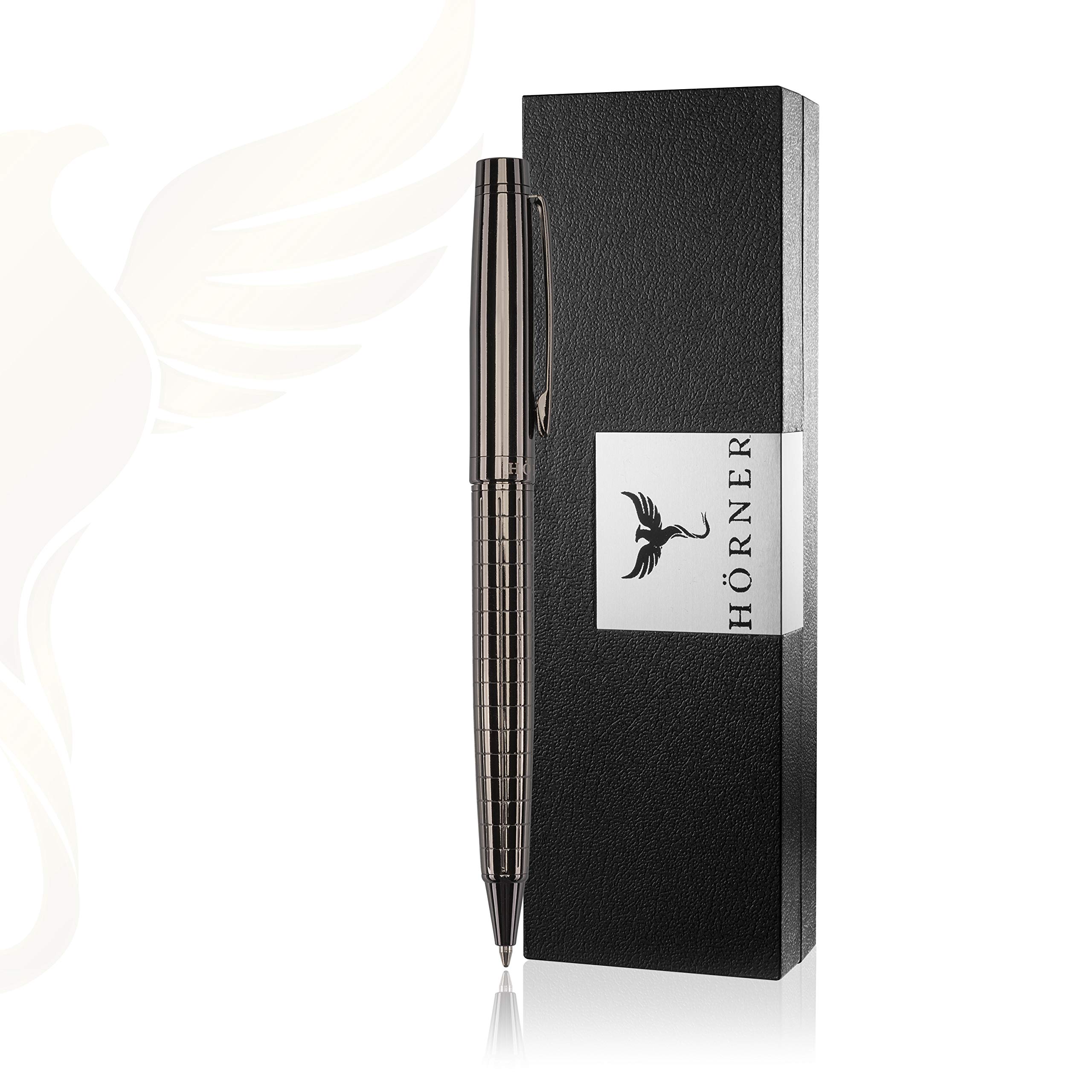 Hörner URBAN - High quality ballpoint pen I Black silver metal I in noble gift box
