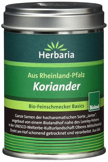 Herbaria Koriander ganz, 1er Pack (1 x 40 g Dose) - Bio