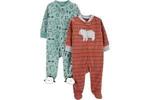 Simple Joys by Carter's baby-boys 2-pack Fleece Footed Sleep and PlayBaby and Toddler Sleepers