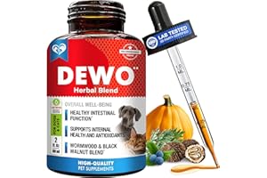 BELOVED PETS Natural Intestinal Defense for Dogs, Puppies & Cats, Kitten – Herbal Cleanse with Wormwood, Black Walnut – Promotes Healthy Gut – Advanced Broad Spectrum Formula for Large, Medium Small para Perros