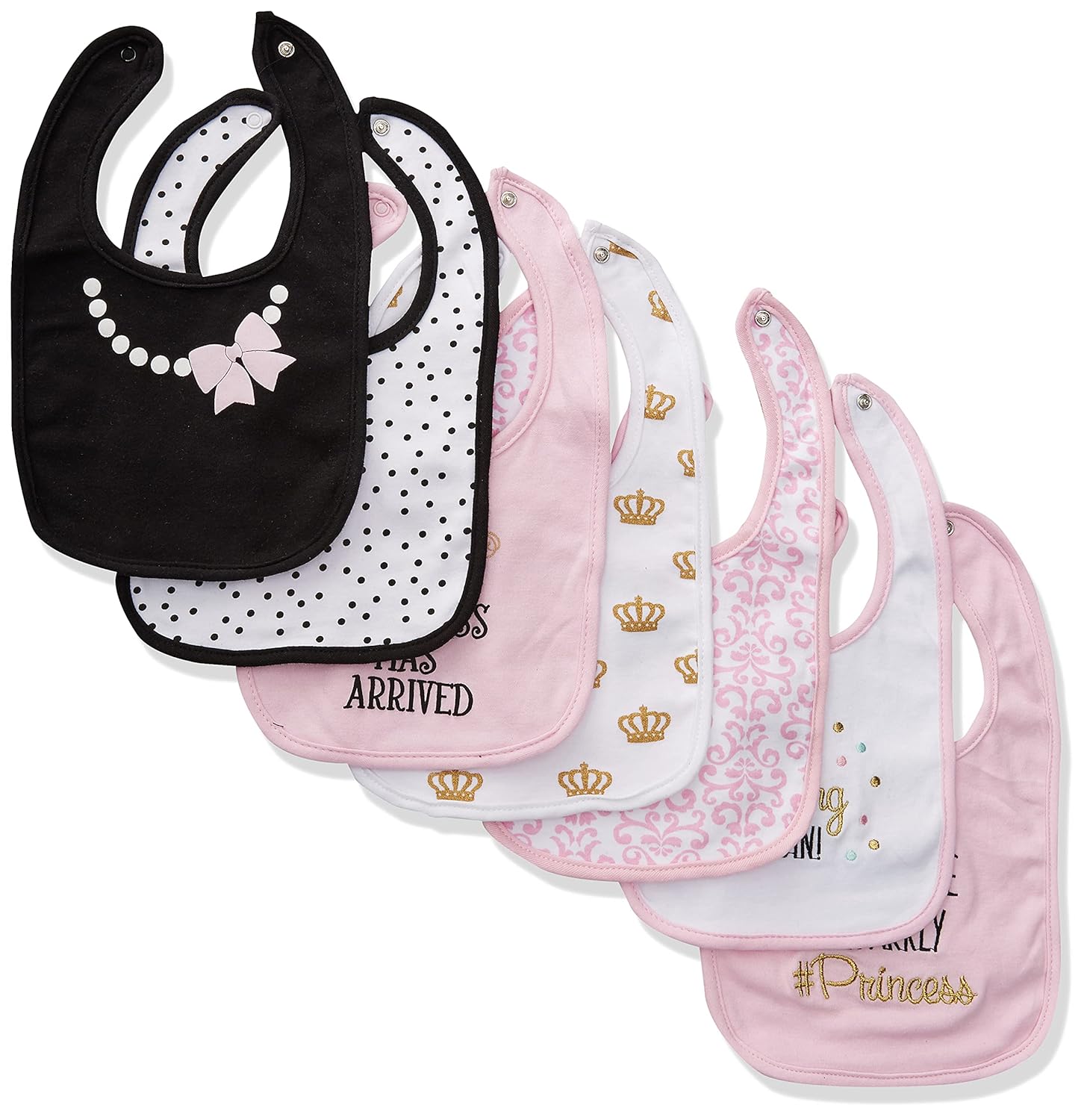 Hudson Baby Unisex Baby Cotton Bibs, Princess, One Size Amazon.in