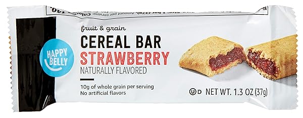 AMAZON GROCERY, FRUIT & GRAIN CEREAL BARS, STRAWBERRY, 10.4 OZ, 8 CT