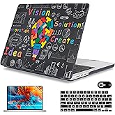 Mektron Case for M5 MacBook Pro 14 inch 2025 Model A3434 A3112 Fit 2024-2021 M4 A3112 A3401 A3185 M3 A2918 A2992 M2 A2779 M1 A2442 Pro/Max, Hard Shell Cover for MacBook Pro 14", Geometric Blackboard