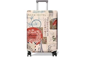 PtRug Travel Luggage Cover Suitcase Protector Fits 18-32 Inch Luggage Wheel Covers Patterned Travel Related Items Flower Luggage Protector Elastic Luggage Anti-scratch Suitcase Cover L