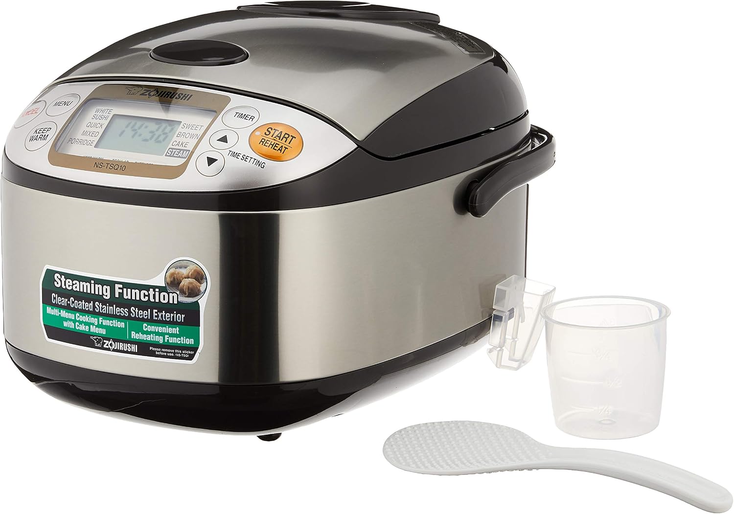 ZOJIRUSHI Rice Cooker NS-TSQ10 Stainless Steel Brown, 220-230V (Stainless Steel Brown) - Image 3