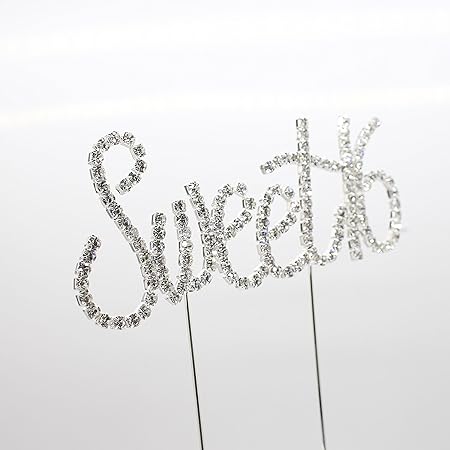 Strass Lettere Argento Metal Topper Per Torta Dolce 16 Elegante Cerimonia Di Matrimonio Anniversario Di Fidanzamento Impegno Doccia San Valentino Festa Regali Decorativo Fornitura Amazon It Casa E Cucina