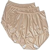 Shadowline Women's Underwear Nylon Brief High Waist Panty 3 Pack 17042