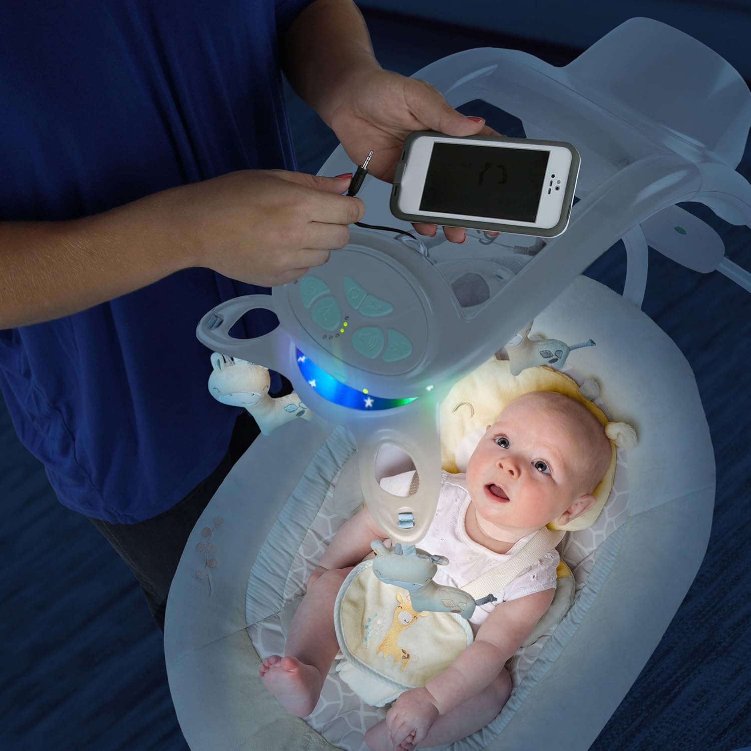 ingenuity inlighten cradling swing cuddle giraffe