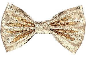 Ymapinc Sequin Bow Tie Sparkly Adjustable Glitter Necktie for Men Shiny Pre Tied Neck Ties for Banquet Carnival Costume Party