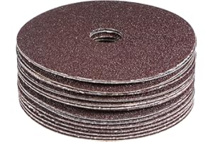 HARFINGTON 25pcs 60 Grit Aluminum Oxide Resin Fiber Discs 5" x7/8" Metal Sanding Grinding Discs for Angle Grinding Machine Po