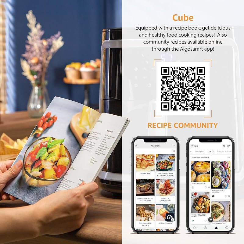 Heißluftfritteuse 7L, 1900 W, Digitalem LED-Touchscreen Air Fryer