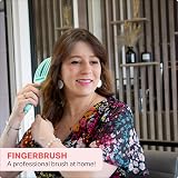 Olivia Garden Fingerbrush Care Iconic Medium Mint Detangling Hairbrush view 8