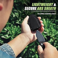 SPITZKANTE 5.5" Tactical Neck Knife P-DA, Mini EDC