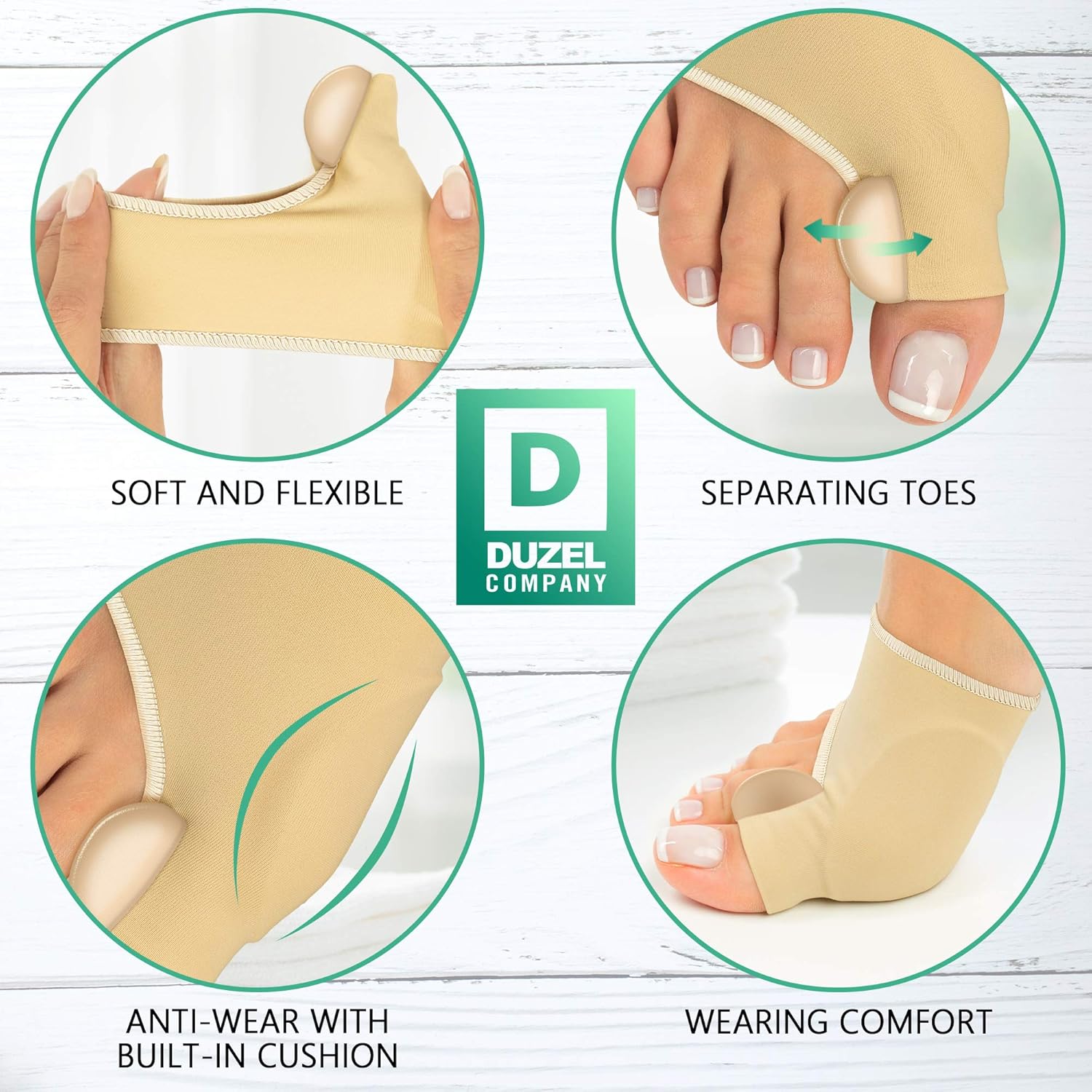 Bunion Splint Bunion Corrector - Big Toe Straightener - Corrector Bunion for Sport - Bunion Socks for Hallux Valgus Bunion Pain Relief: Health & Personal Care