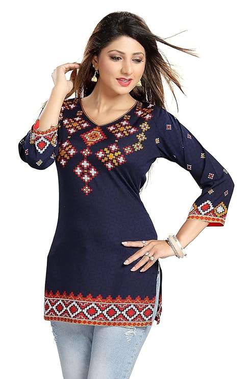 Printed Short Kurti/Tunic/Top for women and girls