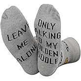 TSOTMO Golden Doodle Dog Pet Lover Socks Leave Me Alone Only Talking To My Golden Doodle Today Socks Gift for Dog Lover