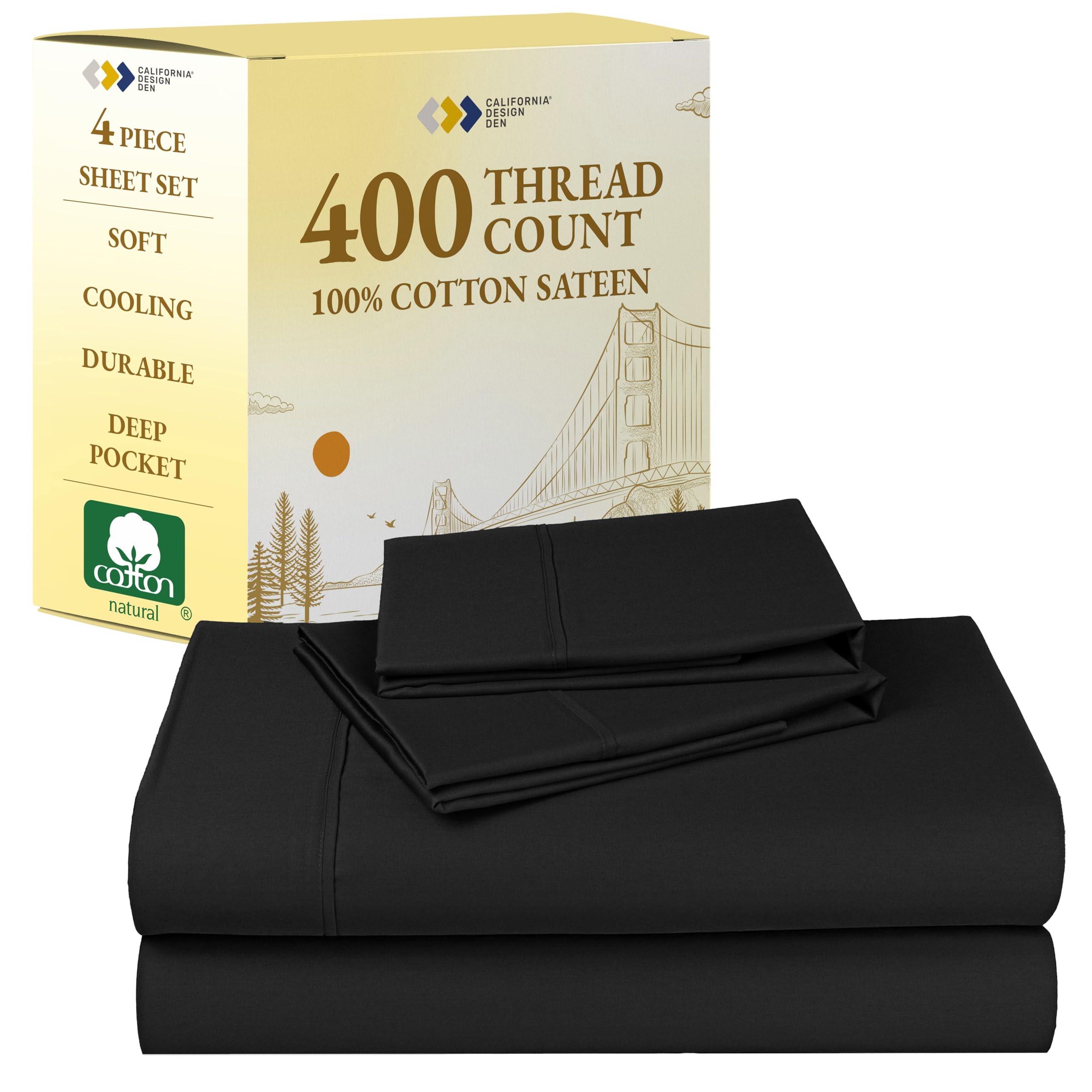 California Design Den Full Size Bed Sheets Set