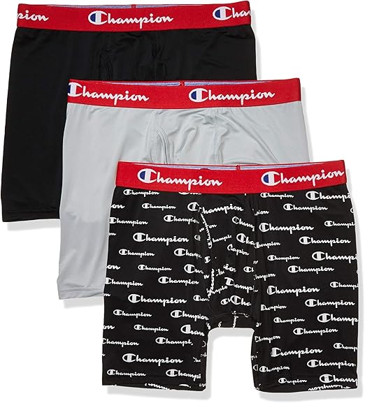 Champion Men's Athletics Everyday Active Boxer Briefs (Pack of 3