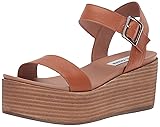 Steve Madden Women's Heiress Wedge Sandal, Cognac