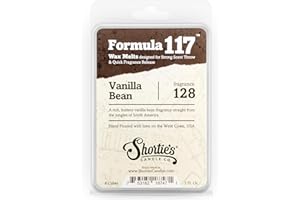 Shortie's Candle Company Vanilla Bean Wax Melts - Formula 117-1 Highly Scented 3 Oz. Bar - Made with Natural Oils - Bakery & Food Air Freshener Cubes Collection