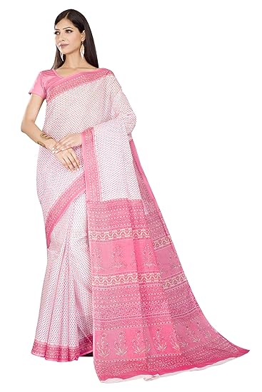 Womens Pure Cotton Printed Saree Without Blouse Piece