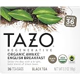 TAZO Tea Bags, Black Tea, Regenerative Organic Awake English Breakfast Tea, 36 Count