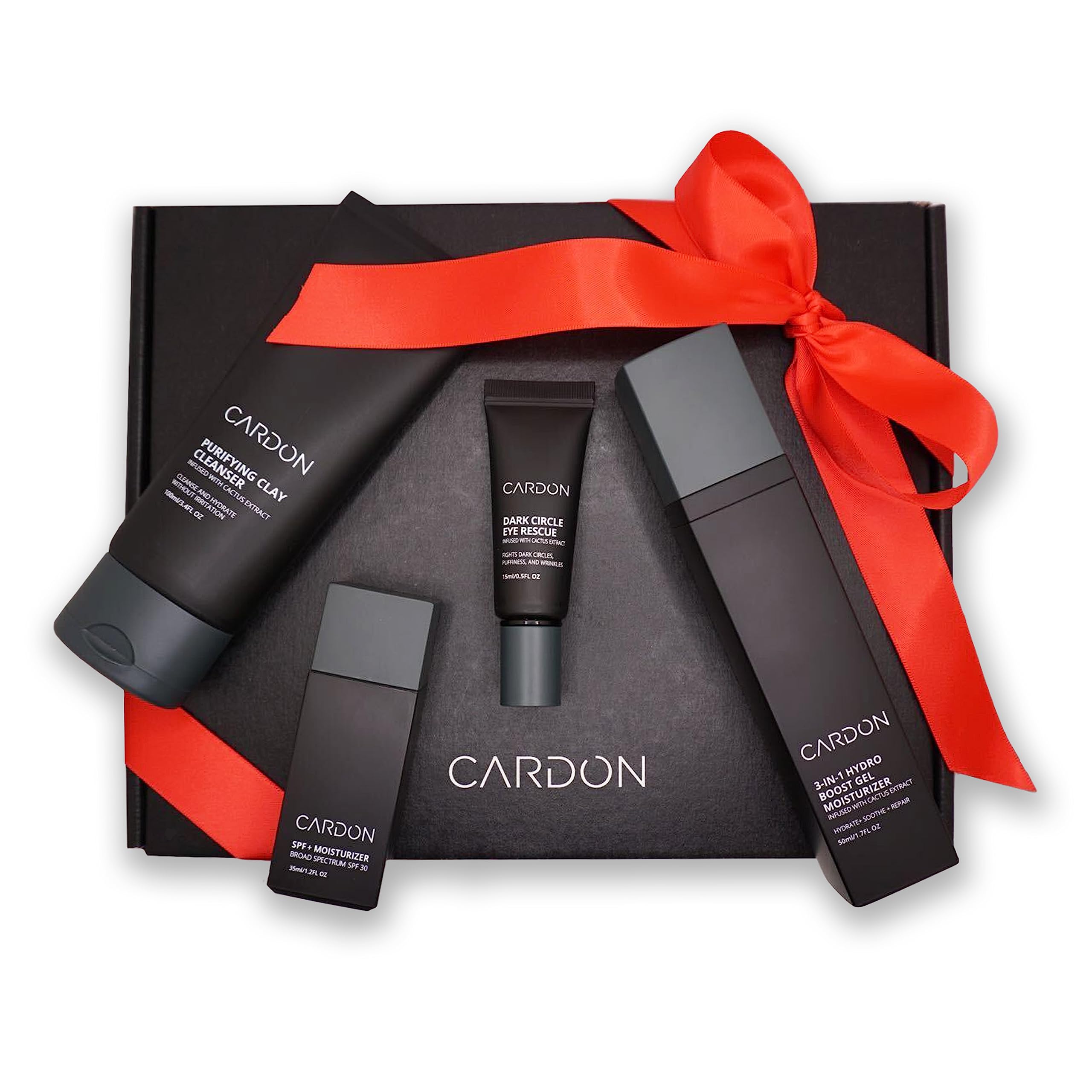 Photo 1 of Limited Edition Men's Skincare Gift Set, Cardon Anti-Aging Korean Skincare Routine, Cactus-based, All Skin Types, Face Wash, Face Moisturizer with Sunscreen, SPF 30, Night Lotion, Eye Cream (4 CT)