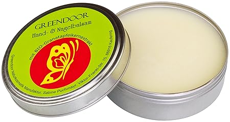 Greendoor HAND-BALSAM Handcreme für trockene Haut, BIO Granatapfel, natürlich ohne Tierversuche, Naturkosmetik ohne Mineralöl