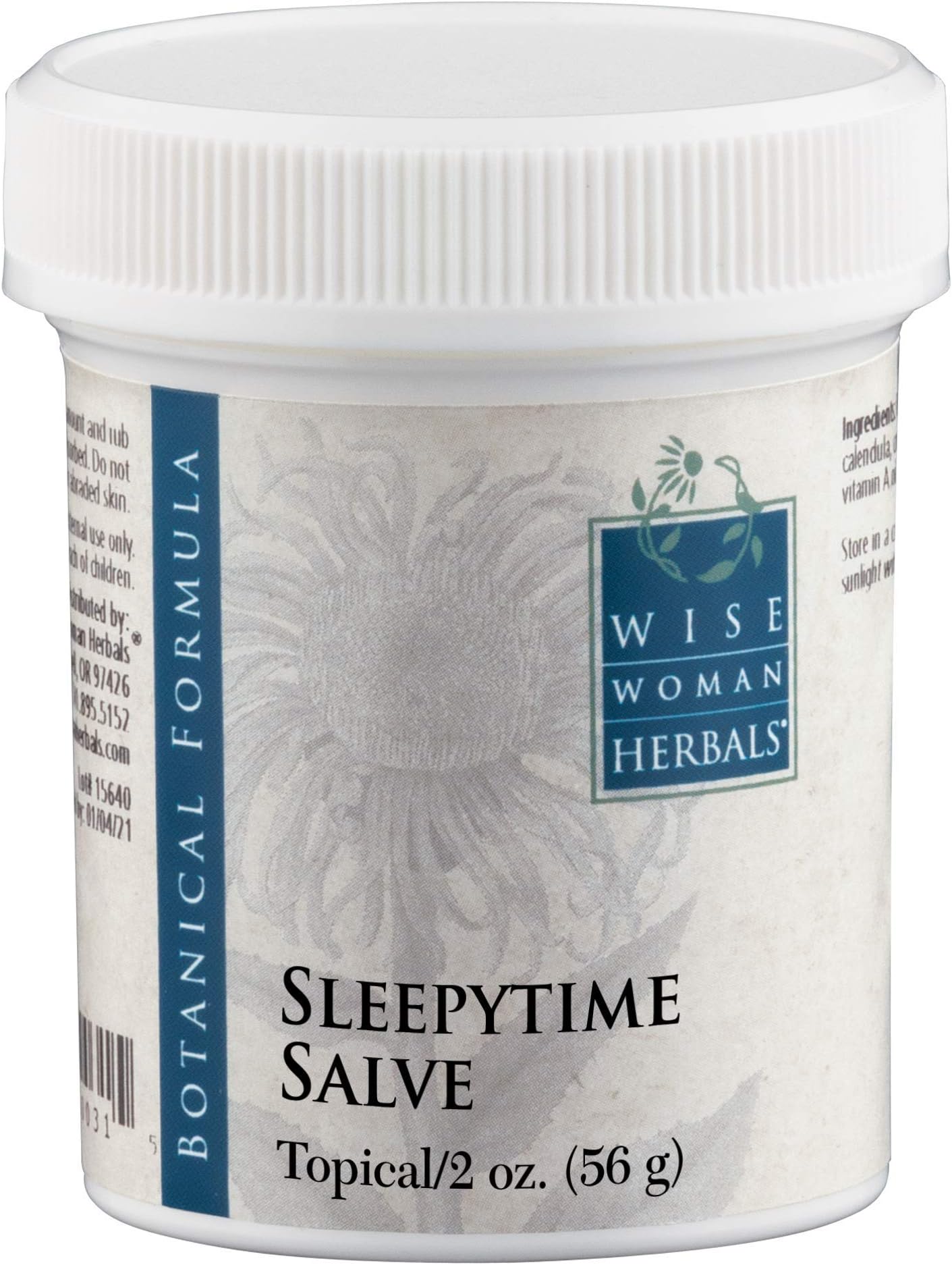 Wise Woman Herbals - Sleepytime Salve - 2 Oz - All-Natural Calming Sleep Aid for Relaxation and Stress, Aromatherapy Cream with Essential Oils, Reduces Muscle Tension and Soreness - Adults and Kids