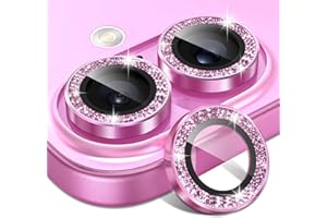 Matekxy for iPhone iPhone 16/16 Plus Camera Lens Protector Glitter - Cute Girly Metal Bling Camera Cover for Women, 9H Anti-S