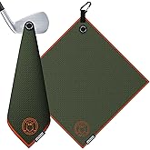 Ghost Golf Magnetic Towel (Greenside) - Premium Ultra-Absorbent Microfiber Golf Towel with Magnet for Golf Carts or Clubs - 18" x 18" Golfing Gear - Waffle Weave Pattern (Green)