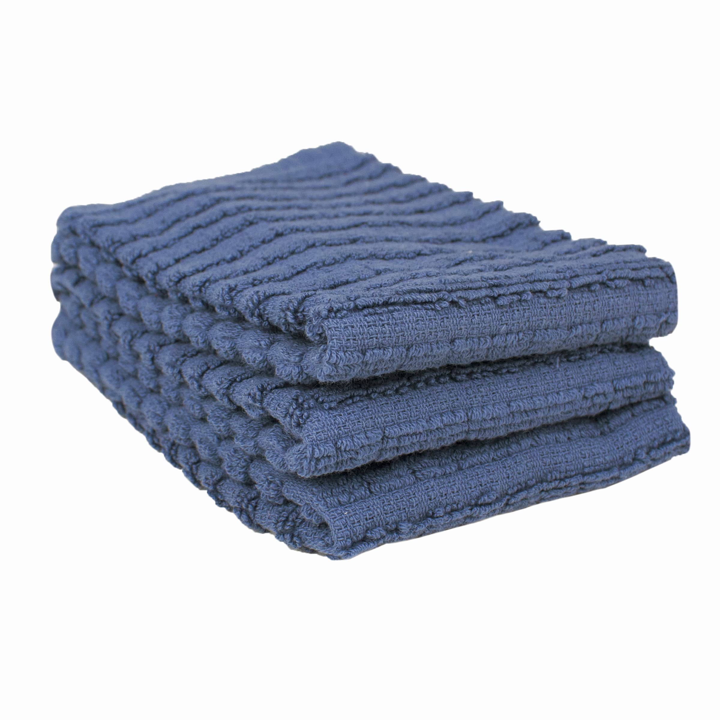Ritz Royale Collection Kitchen Dish Cloth Set, Federal Blue, 3-Piece