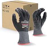 linconson 12 Pack Safety Performance Series Construction Mechanics Wrinkle Latex Work Gloves