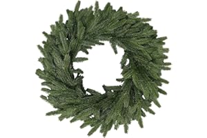 LZNPA 22 Inch Real Touch Christmas Wreath, Natural Droopy,Soft Bendable Faux Cedar Wreath, Christmas Wreaths for Front Door, Winter Wreaths for Front Door, Indoor Christmas Decorations for Home Decor