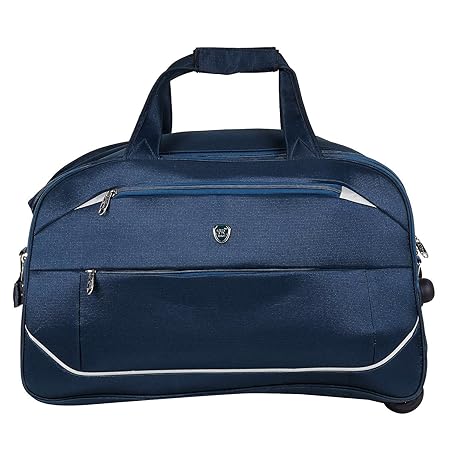 JR Bags Polyester Travel Duffle Check-in Trolley 52cms with Wheels Blue (Cabin Bag)