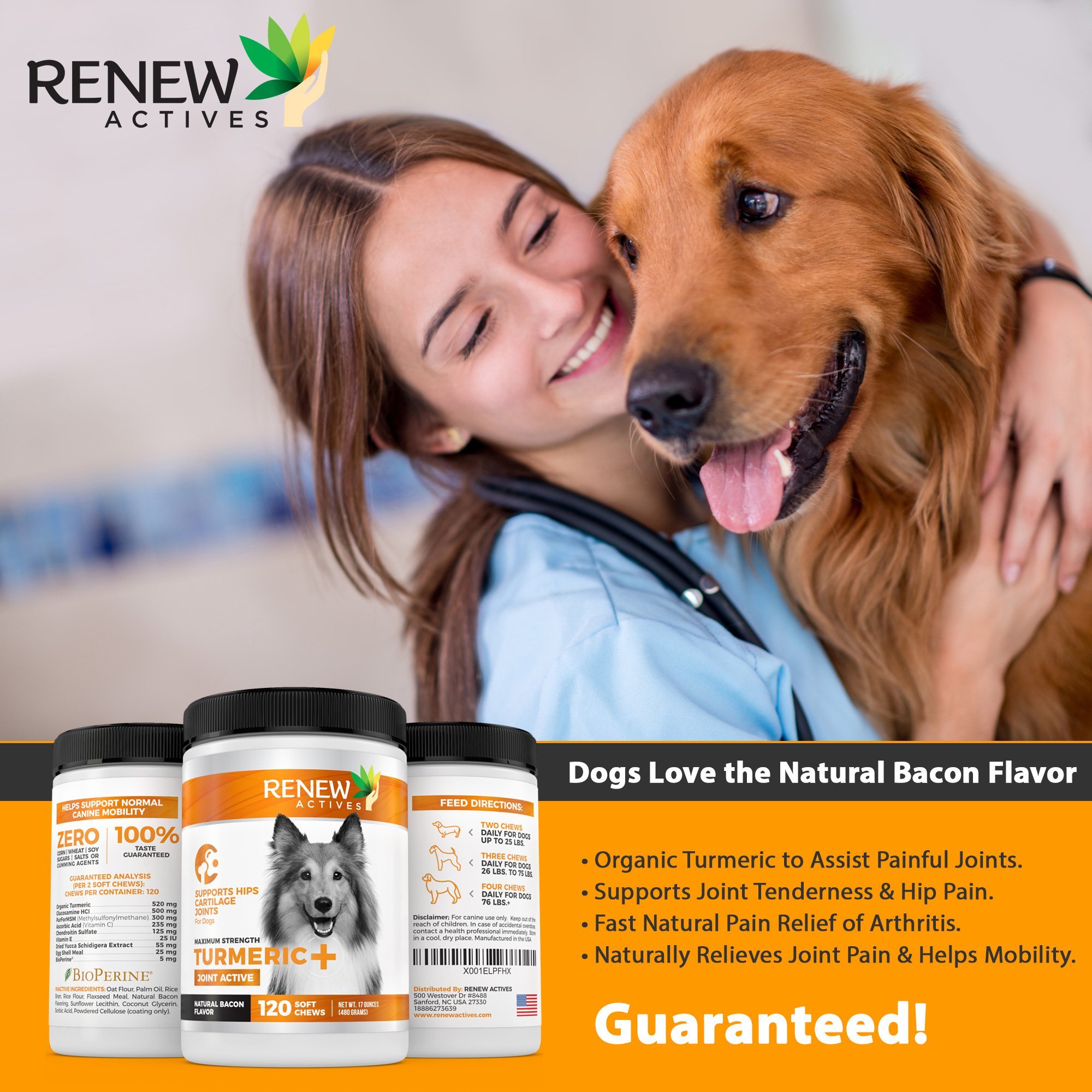 Dog Joint Pain Support Supplement Renew Actives Natural, Advanced Organic 710928947072 eBay