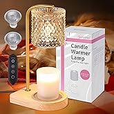 Modern Candle Warmer Lamp with Bulbs - Candle Melter Wax Warmer Lamp with Timer and Dimmer Compatible with All Jar Candles for Home Decor