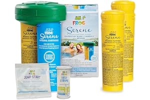 FROG Serene Floating System for Hot Tubs - Quick & Easy Prefilled Hot Tub Sanitizer - Hot Tub Maintenance System with Sanitizing Minerals & Bromine - 3 Month Bundle