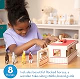Melissa & Doug Show-Horse Stable Wooden Play Set Animal Toys Ages 3-5+ view 2