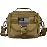 Protector Plus Tactical Messenger Bag Men Small Military MOLLE Crossbody Pack (Patch Included)