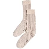 STEMS Women's Lola Cashmere Comfort Crew Socks