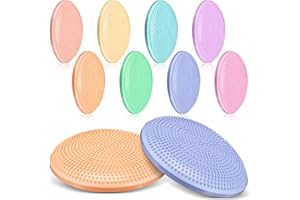 8 Pcs Wiggle Seat for Sensory Kids Inflated Wobble Cushion Sensory Seat Flexible Seating for Classroom, Balance Disc with Nee